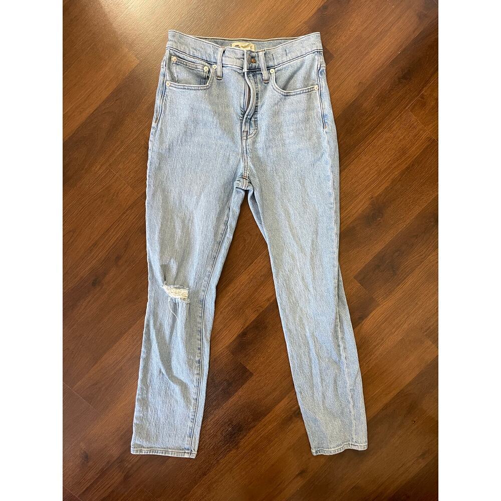 Madewell Perfect Vintage Jeans Light Wash Slim Straight High Rise Casual Sz 27